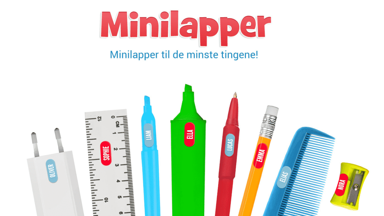 Nordic Print har alle navnelappene - Minilapper