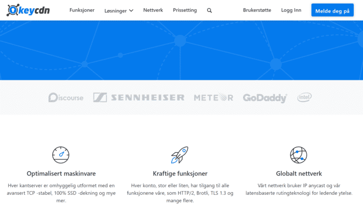keycdn nettside