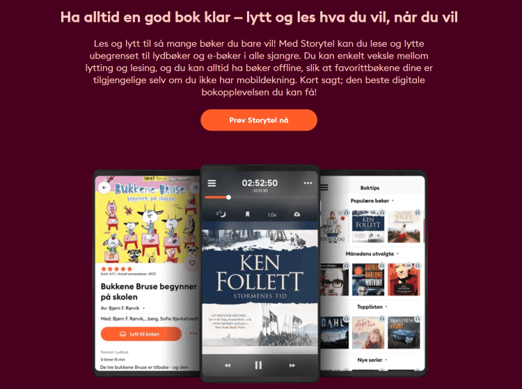 Storytel rabattkode og tilbud