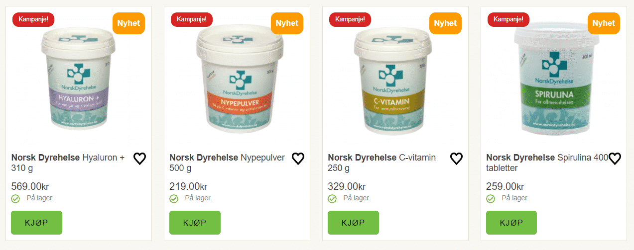 Vetzoo tilbud med 20% på Norsk Dyrehelse.