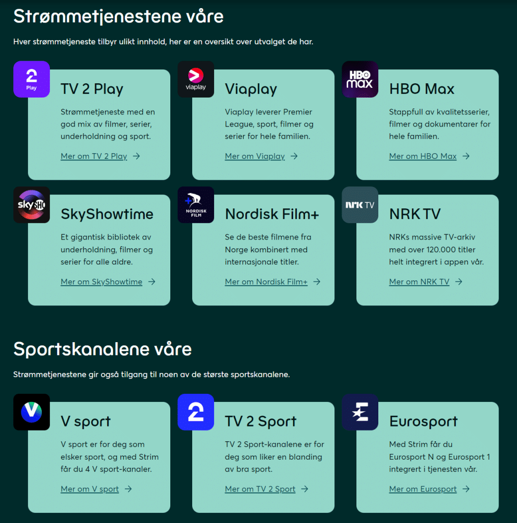 Strim gratis i 7 dager! Alt av filmer, serier og sport