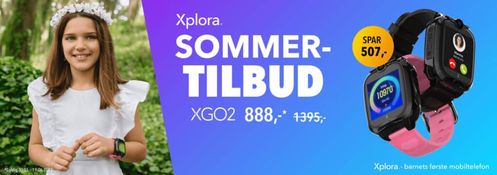 Xplora Sommertilbud på X5 Play og XGO2