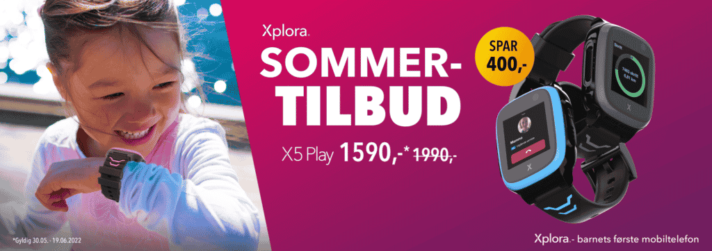 Xplora Sommertilbud på X5 Play og XGO2