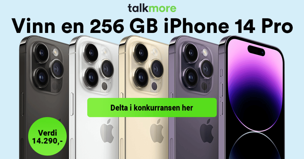 Konkurranse Iphone 14 Pro 256GB - Verdi kr 14290