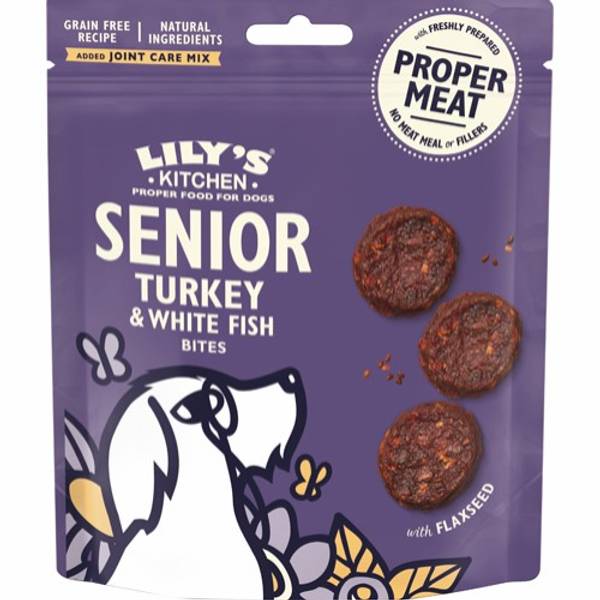 Senior Turkey and White fish hundegodbiter