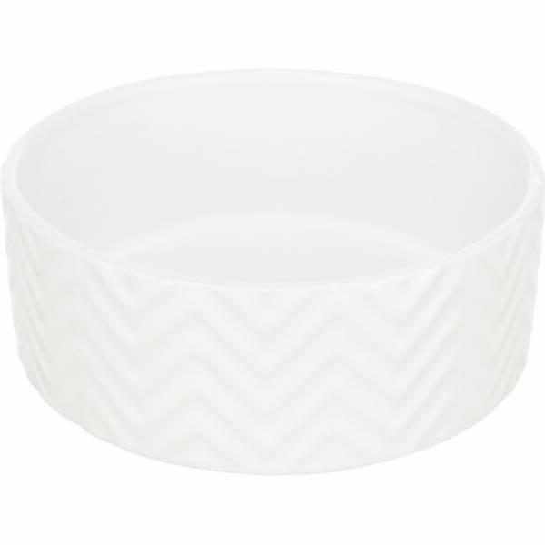 Hvit lekker keramikkskål til hund & katt