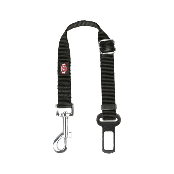 Sort justerbart bilbelte til hund