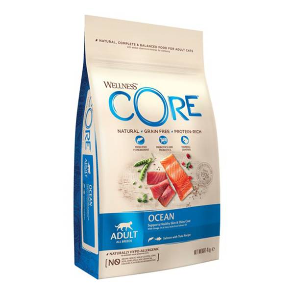CORE Cat Adult Ocean Salmon with Tuna Recipe 4 kg (KORT DATO 23.12.2024)