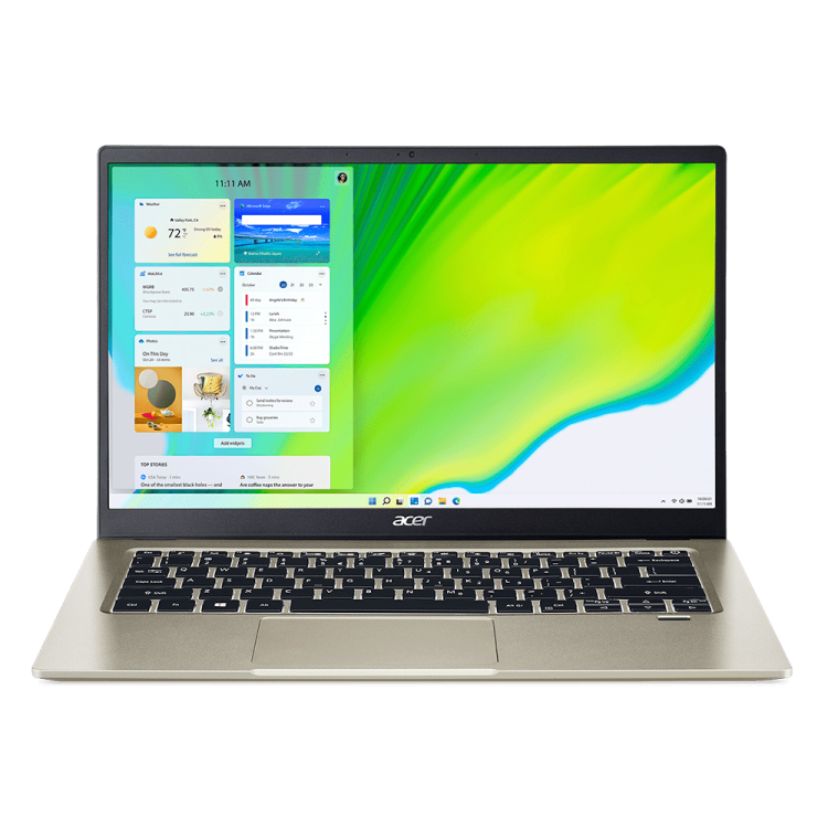 Acer Swift 1 Ultratynn bærbar PC | SF114-34 | Gull