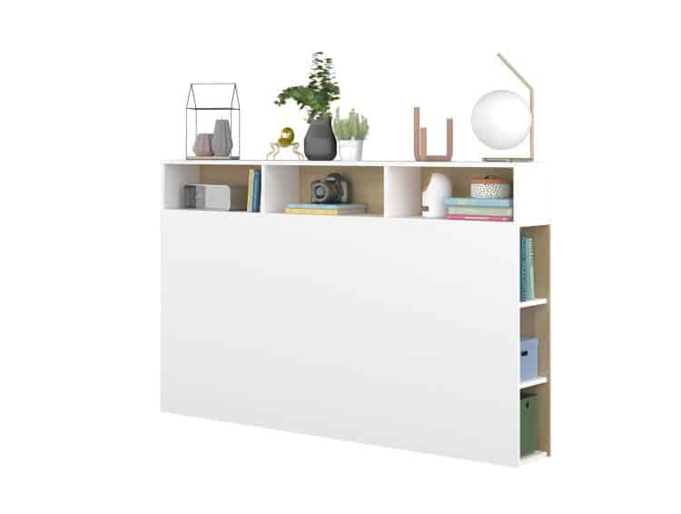 Sengegavl i tre med oppbevaring Trasman – 162cm