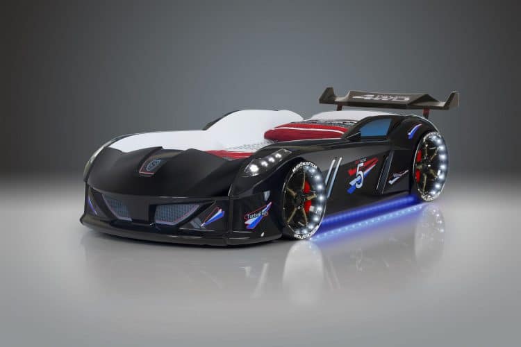Bil seng Speedy Boy 7000 Sort- med LYD og LED LYS
