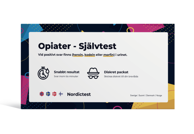 Legemiddeltest for privat bruk - Enkel å bruke og CE-merket (Opiater)