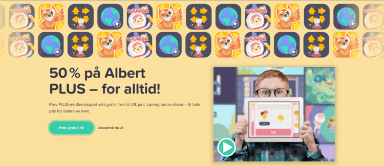 Hei Albert gratis prøveperiode