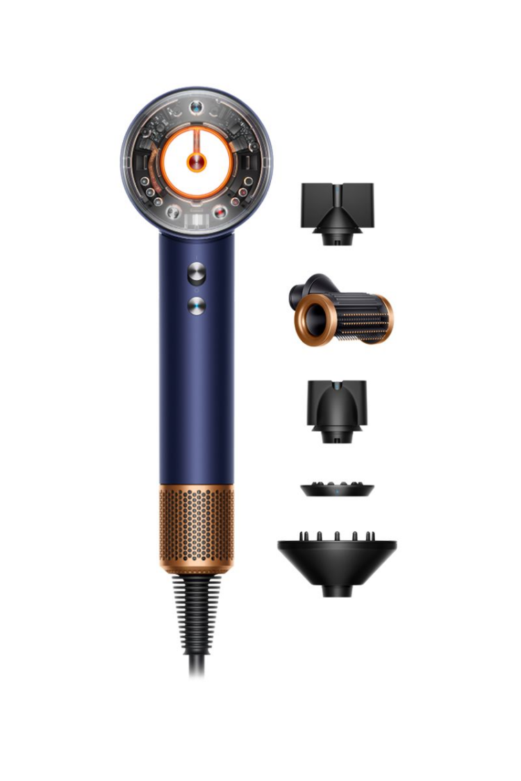 Dyson Supersonic Nural™ hårføner - Straight+Wavy (Prussian blue / Rich copper)