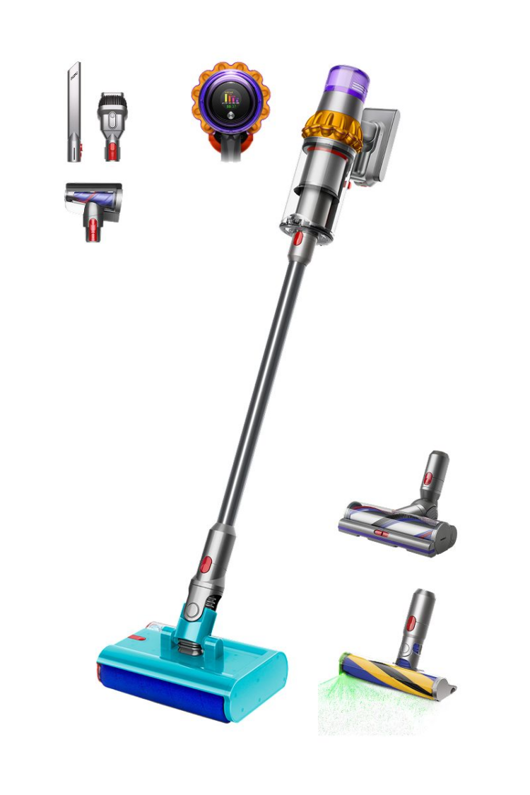 Dyson V15s Detect Submarine trådløs støvsuger (Gul/Nikkel)