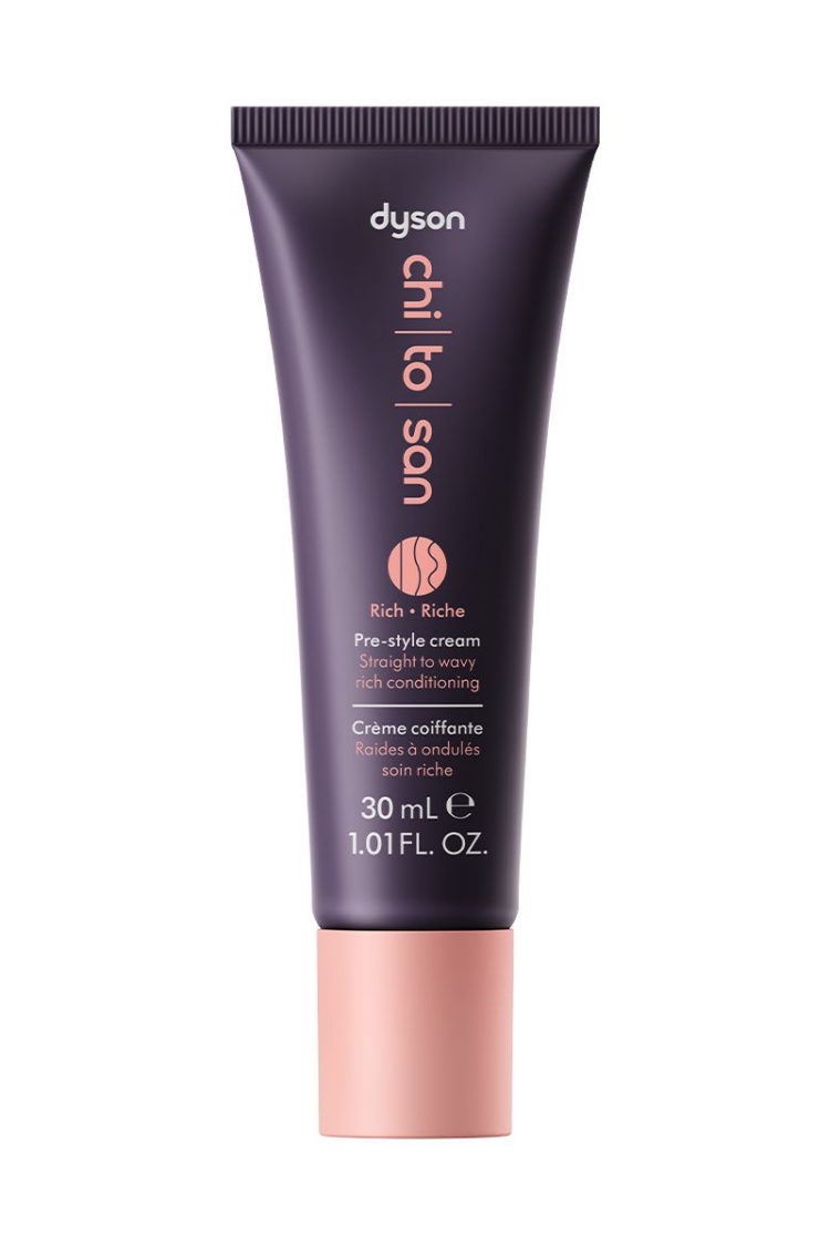 Dyson Chitosan™ Pre-style cream  straight to wavy  rich conditioning  travel mini